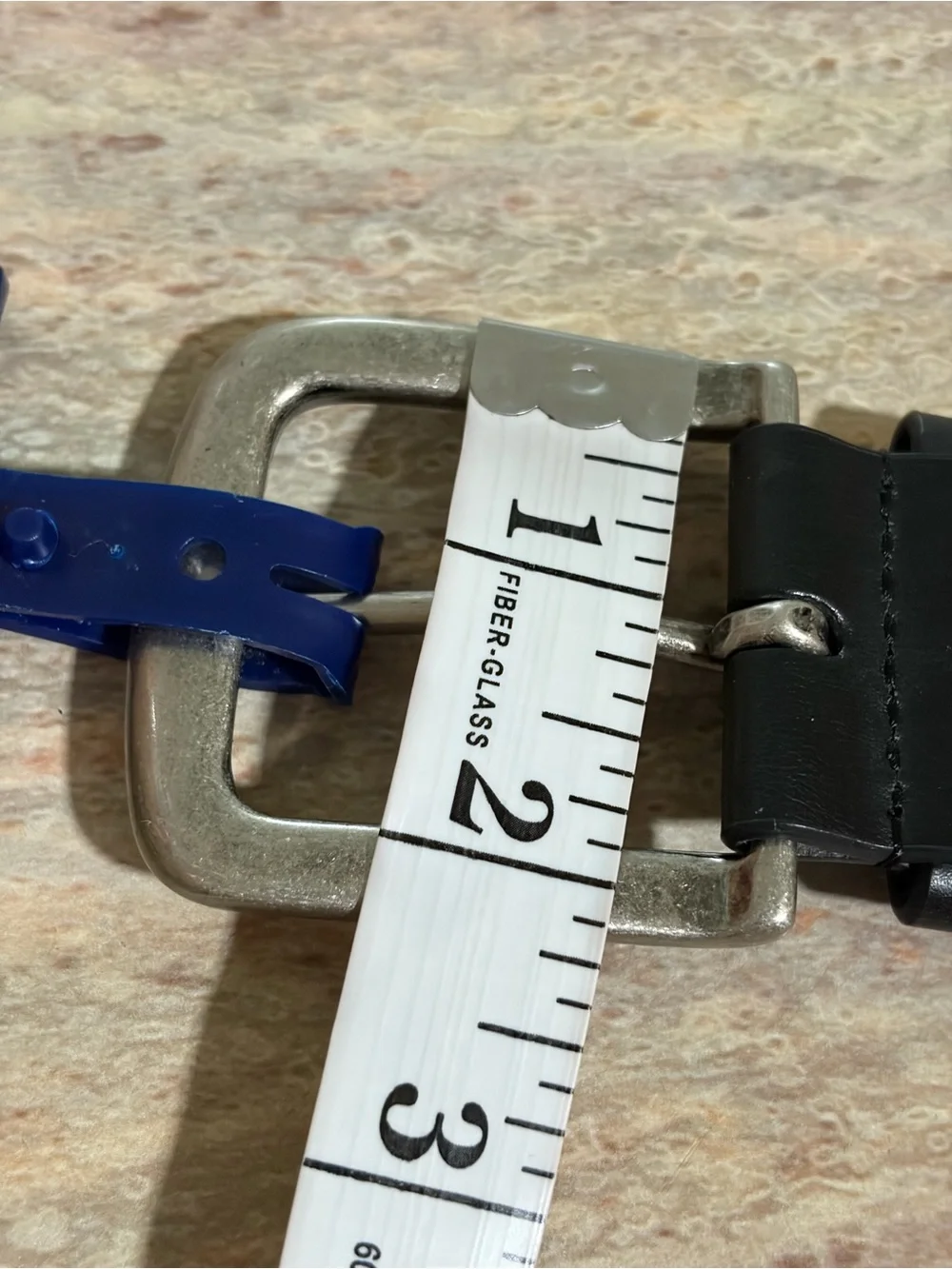 NWT Tommy Hilfiger Men’s Black Bonded Leather Belt with Signature Flag size 42